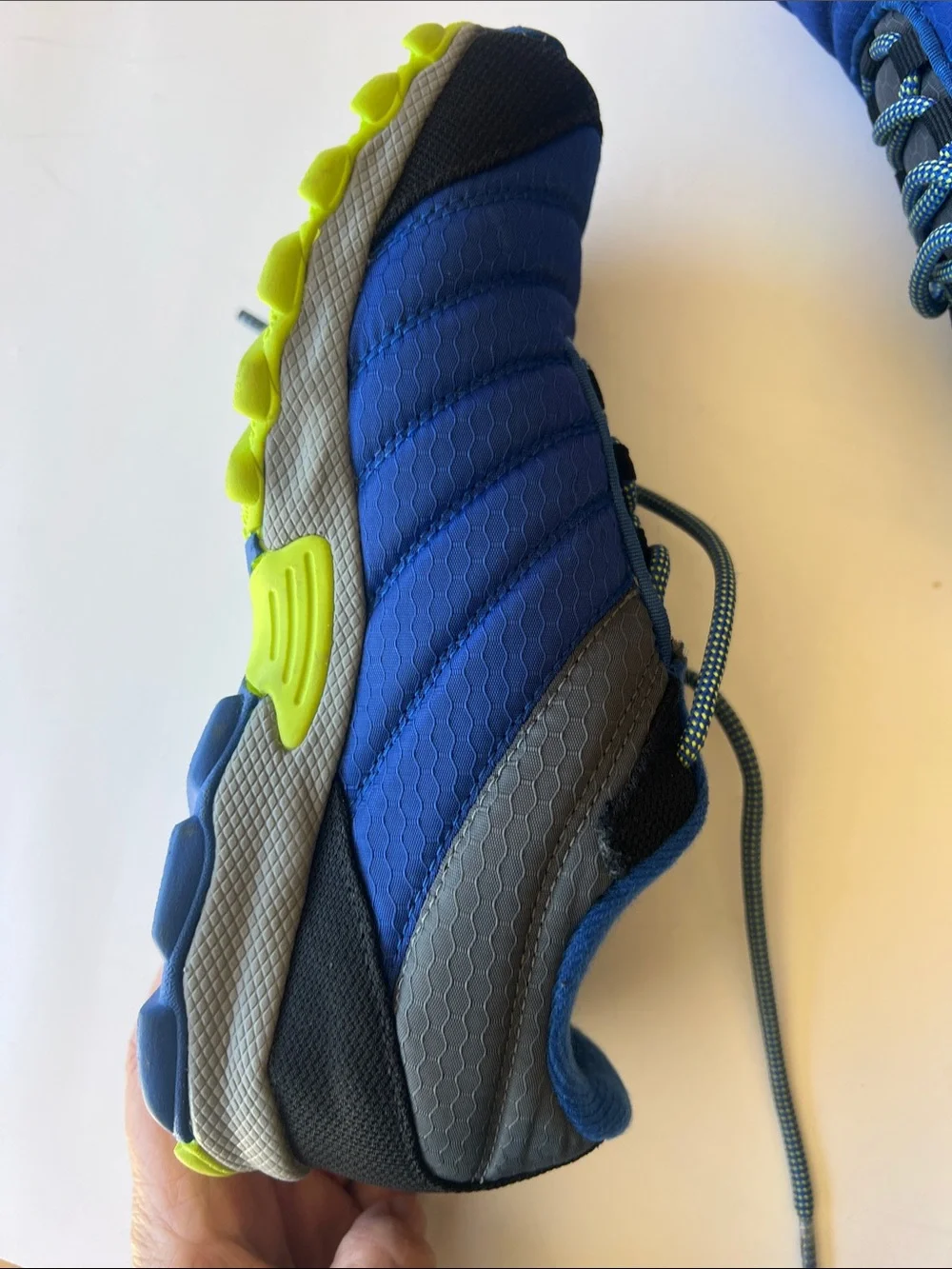 Columbia Kids Royal Blue & Neon Yellow Trail Sneakers